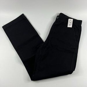 The Childrens Place Boy Size 16 Jogger Pants Stretch Pull on Black New with Tags